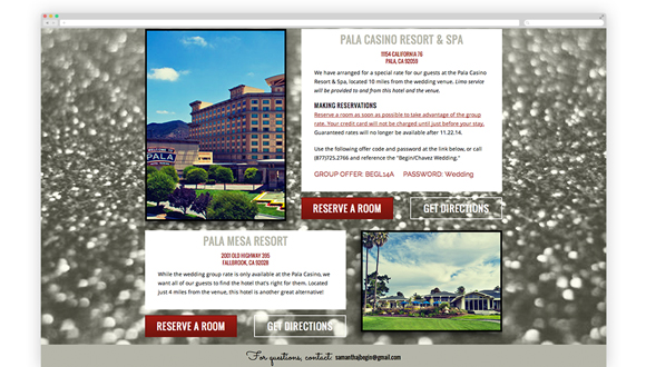 Accommodations page