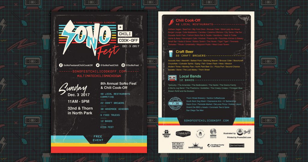 SoNo Fest poster front and back